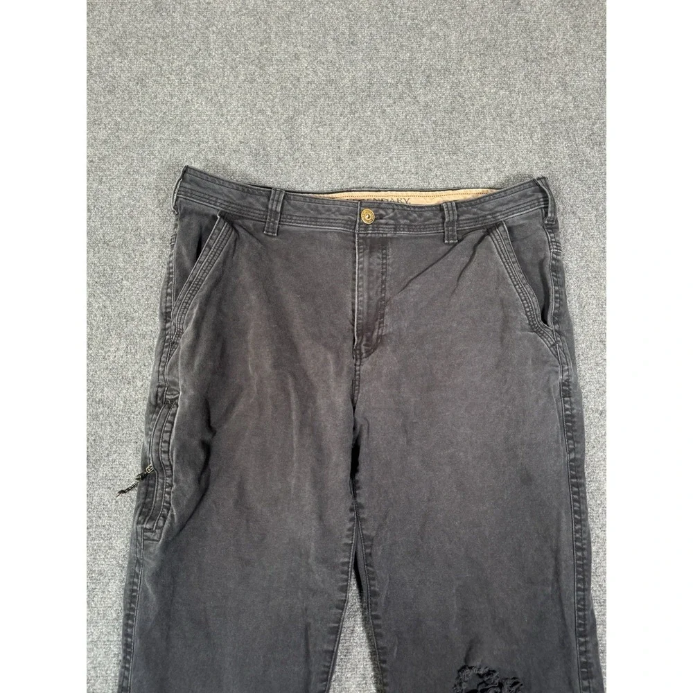 Legendary‎ Outfitters Canvas Pants Mens 38x32 Black Outdoor Hiking Work Stretch